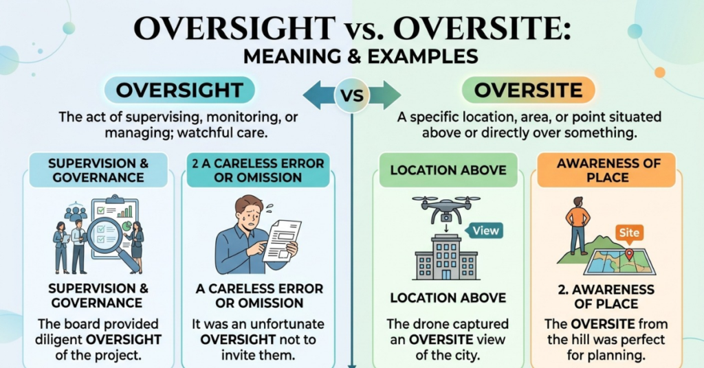 Oversite vs Oversight: Meaning and Examples